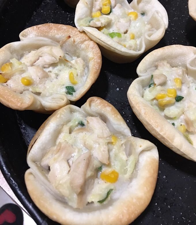 Tortaletas con Salsa Blanca